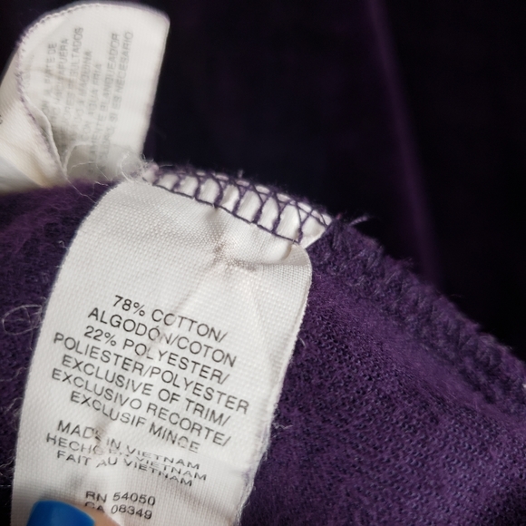 Jones New York Sport Velvet zip up Sweater 2X Stretch - Picture 6 of 6